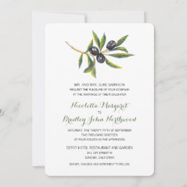 ウォーター・カラー・オリーブ・オーチャード | 結婚s 招待状