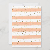 ウォーター・カラー・オレンジ・トラックと花キンセアニェラ 招待状 (裏面)