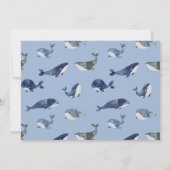 ウォーター・カラー・クジラ男の子の赤ちゃんシャワー 招待状 (裏面)