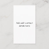 ウォーター・カラー・クローゼットの整理 名刺 (裏面)