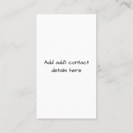 ウォーター・カラー・クローゼットの整理 名刺 (裏面)