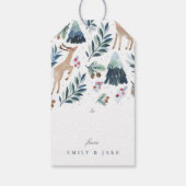 ウォーター・カラー・トナカイの森の休日 ギフトタグ (裏面)