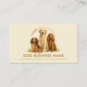 ウォーター・カラー・ドッグス・ウォーカーペットシッター 名刺 (正面)