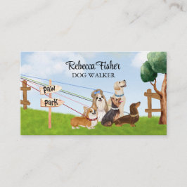 ウォーター・カラー・ドッグ・グルーミング、ペット・ウォーカー・シッター 名刺