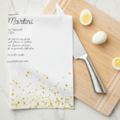 ウォーター・カラー・ドライ・マルティカスタムニ・カクテルレシピ キッチンタオル (四つ折り)