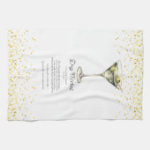 ウォーター・カラー・ドライ・マルティカスタムニ・カクテルレシピ キッチンタオル (横)