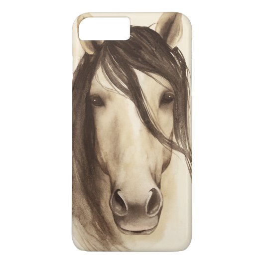 ウォーター・カラー・バーン・アニマル |ホース Case-Mate iPhoneケース (裏面)