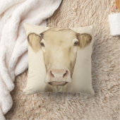 ウォーター・カラー・バーン・アニマル |牛 クッション (ブランケット)