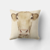 ウォーター・カラー・バーン・アニマル |牛 クッション (裏面)