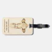 ウォーター・カラー・バーン・アニマル |牛 ラゲッジタグ (裏面横)