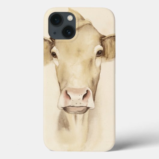 ウォーター・カラー・バーン・アニマル |牛 Case-Mate iPhoneケース (裏面)