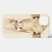 ウォーター・カラー・バーン・アニマル |牛 Case-Mate iPhoneケース (裏面 (横))