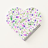 ウォーター・カラー・フラワー・アート付き旅行ジャーナル ノートブック (裏面)