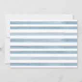 ウォーター・カラー・ホエールボーイの青いベビーシャワー 招待状 (裏面)