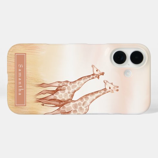 ウォーター・カラー・ボホキリンパーソナライズされた Case-Mate iPhoneケース (裏面 (横))