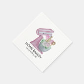 ウォーター・カラー・ミキサーとフラワーズベーキング スタンダードカクテルナプキン (角)