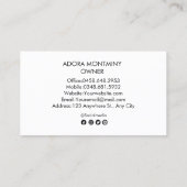 ウォーター・カラー・ミキサーとフラワーズベーキング 名刺 (裏面)