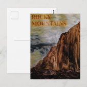 ウォーター・カラー・ロッキー絵画山脈 ポストカード (正面/裏面)