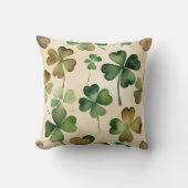 \ウォーター・カラーSt patricks day・シャムロック クッション (正面)