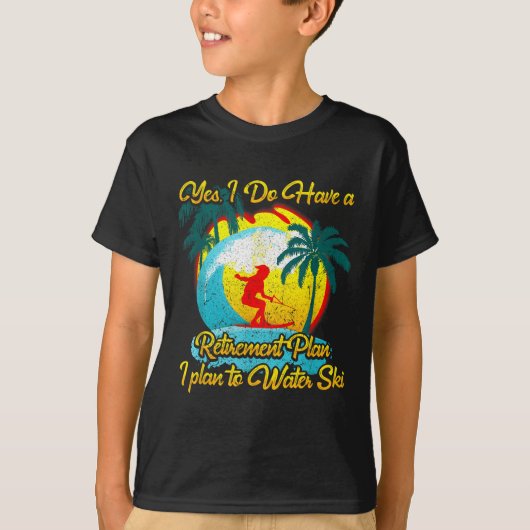 ウォーター・スキーヤーのウォーター・スキー引退計画 Tシャツ (正面)