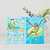 ウォーター スライド バッシュ, ウォーター スライド バースデー フォト 招待状 (スタンド正面)