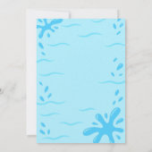 ウォーター スライド バースデー パーティー バッシュ 招待状 (裏面)