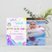 ウォーター スライド フォト 招待状 (スタンド正面)