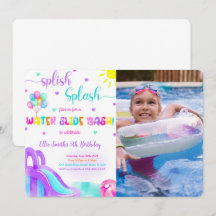ウォーター スライド フォト 招待状