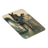 ウォーター・トラフの馬, 1884 (キャンバス上の油) マグネット (右側)