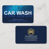 ウォーター・ドロップ車のウォッシュ反射 名刺 (正面/裏面)