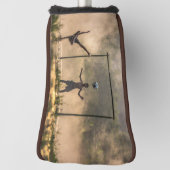 ウォーター・パターでサッカーを蹴る少年 ゴルフヘッドカバー (回転90)