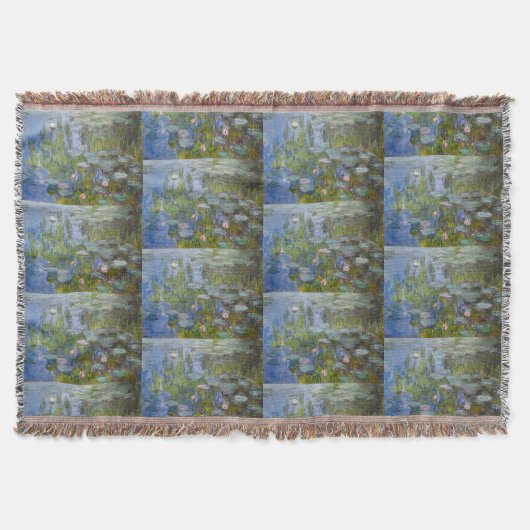 ウォーター・リリーバイクロード・モネクラシックー印象派 スローブランケット (正面)
