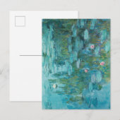 ウォーター・リリー、ファインアート・オイル・ペインティング、クロード・モネ ポストカード (正面/裏面)