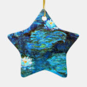 ウォーター・リリー（青）バイクロード・モネ セラミックオーナメント (裏面)