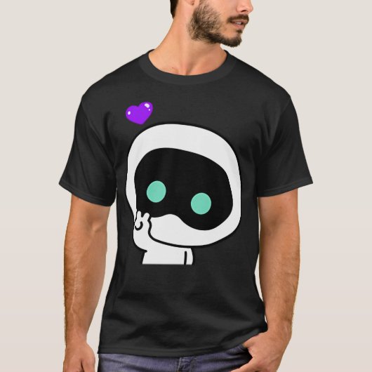 ウォートテオマーチ宇宙飛行士の平和サイン Tシャツ (正面)