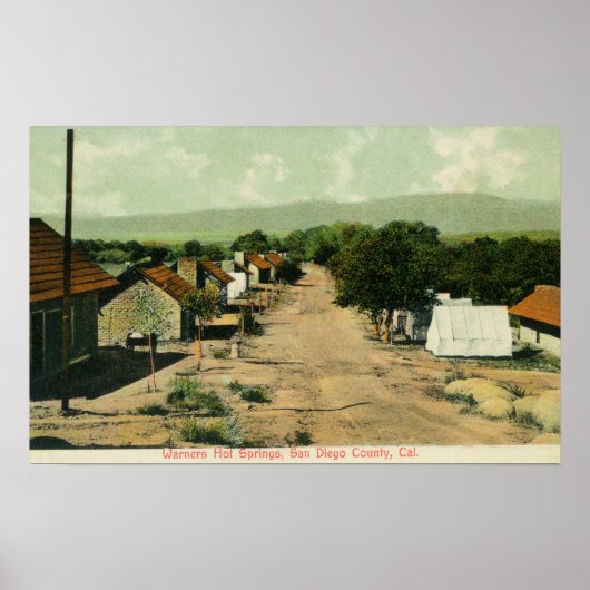 ウォーナーズホット春ビューサンディエゴカウンティ， CA ポスター (正面)