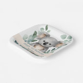 ウォーパーソナライズされたターカラーコアラベア誕生日 ペーパープレート (傾斜あり)