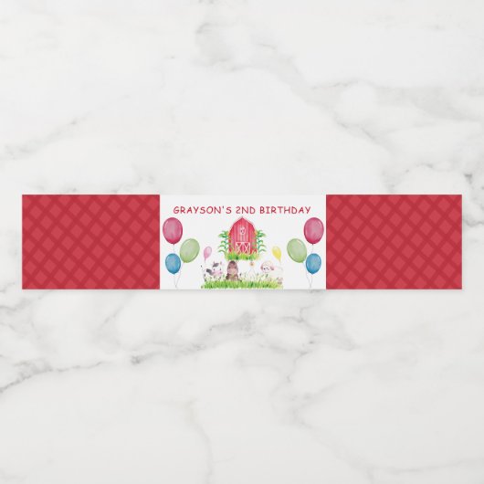 ウォーパーソナライズされたターカラーファーム誕生日 ペットボトルラベル (シングルラベル)