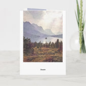 ウォーパーソナライズされたターカラーマウンテンレイク悔やみや弔慰 カード (裏面)