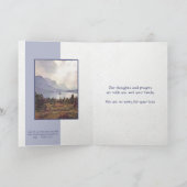 ウォーパーソナライズされたターカラーマウンテンレイク悔やみや弔慰 カード (内部)