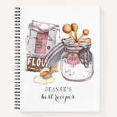 ウォーパーソナライズされたトカラーベイカー調理師ツールレシピ ノートブック (正面)