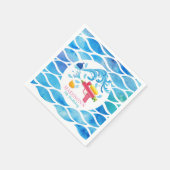 ウォーパーソナライズされたトガンガール誕生日紙プレート スタンダードカクテルナプキン (角)