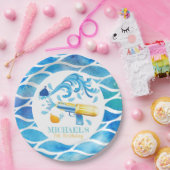 ウォーパーソナライズされたトガンサマー誕生日 ペーパープレート (パーティー)