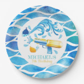 ウォーパーソナライズされたトガンサマー誕生日 ペーパープレート (正面)