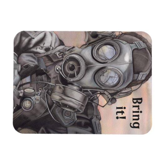 ウォーファープレッパー冷凍機の磁石あなたのテキスト マグネット (横)