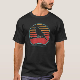 ウォーブラーバードレトロヴィンテージ80sスタイル野鳥観察ギフト tシャツ
