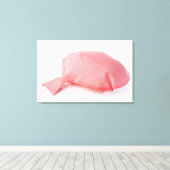 ウォープクッションのクローズアップ キャンバスプリント (インサイチュ (ウッドフロア))