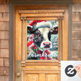 ウォーマータイムズの牛の夢ティール（緑がかった色）赤フローラ ウィンドウサイン