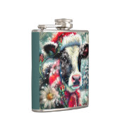 ウォーマータイムズの牛の夢ティール(緑がかった色)赤フローラ フラスク (右)