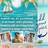 ウォーマーワンダーランド熱帯ビーチフォトクリスマス シーズンカード